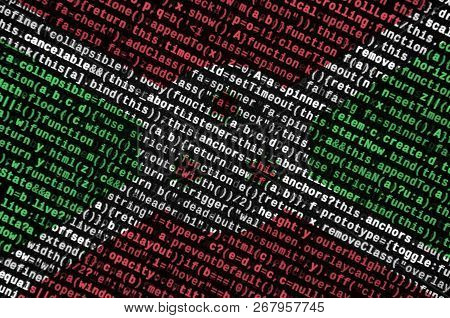 Burundi Flag  Is Depicted On The Screen With The Program Code. The Concept Of Modern Technology And 