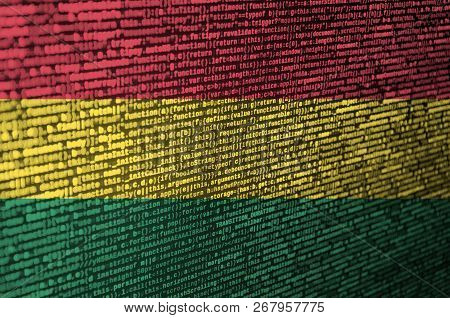 Bolivia Flag  Is Depicted On The Screen With The Program Code. The Concept Of Modern Technology And 