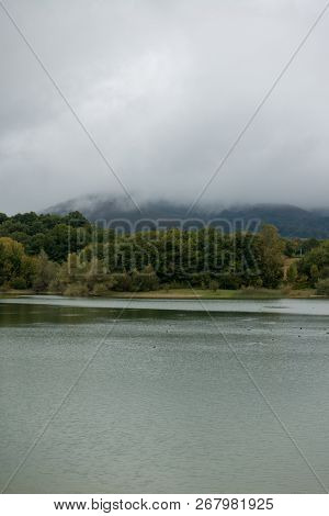 The Reservoir Of Ullibarri-gamboa In Álava, Basque Country