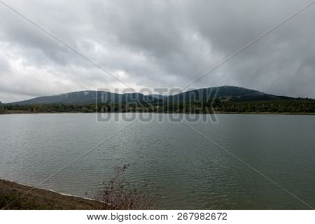 The Reservoir Of Ullibarri-gamboa In Álava, Basque Country