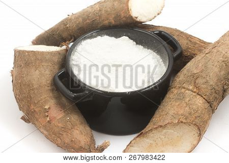 Polvilho Azedo In A Bowl. A Kind Of Cassava Flour