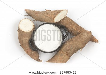 Polvilho Azedo In A Bowl. A Kind Of Cassava Flour