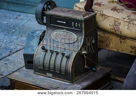 Tel Aviv-jaffa, Israel - 24 November 2017:street Flea Market Of Old Things And Antiques In The Old D