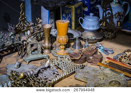 Tel Aviv-jaffa, Israel - 24 November 2017:street Flea Market Of Old Things And Antiques In The Old D