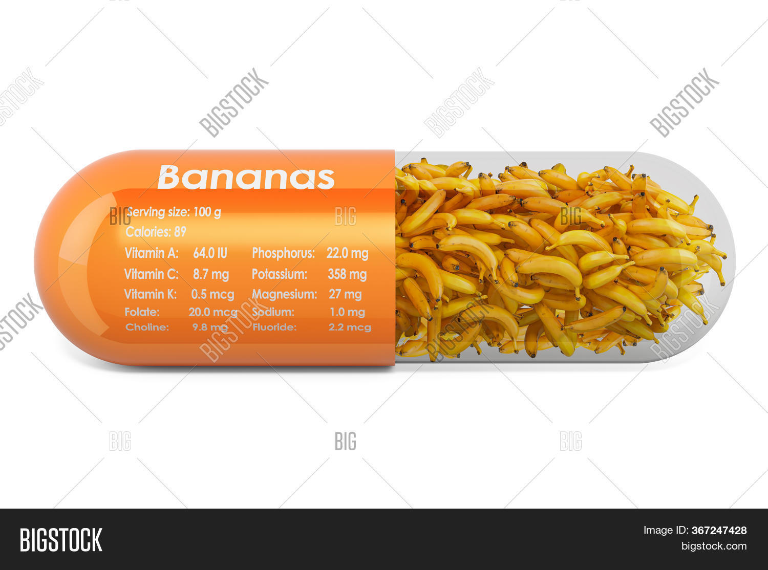 Banana, Vitamins Image & Photo (Free Trial) Bigstock