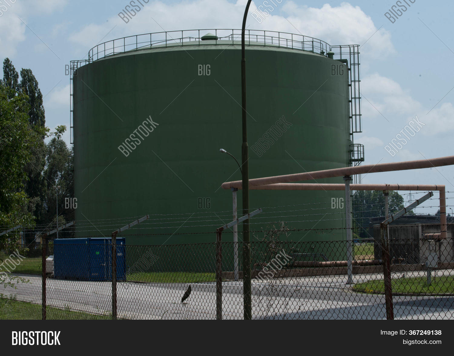 Green Oil Tank Gated Image & Photo (Free Trial) Bigstock
