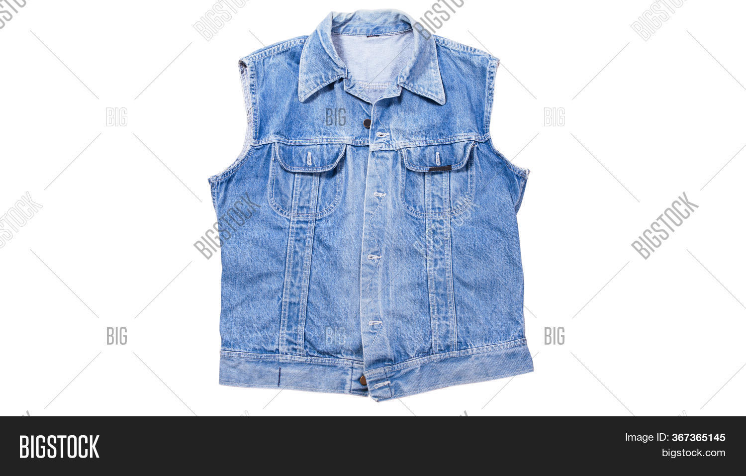 white blue jean vest