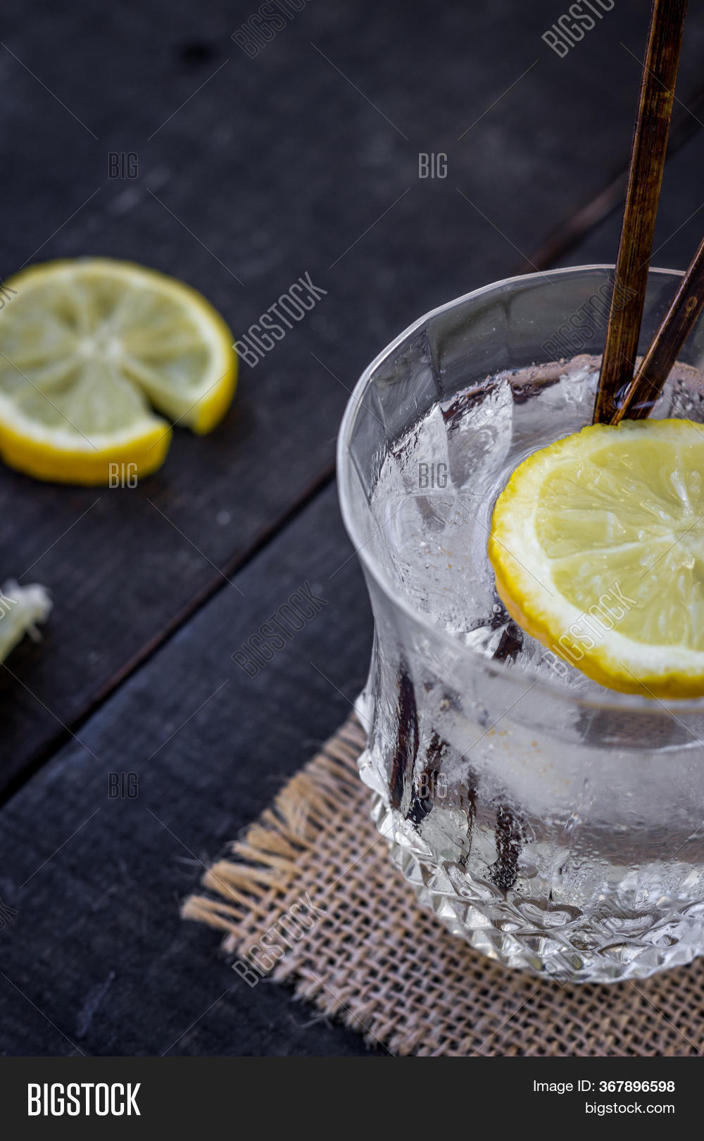 Gin Tonic Glass Lemon Image & Photo (Free Trial) Bigstock
