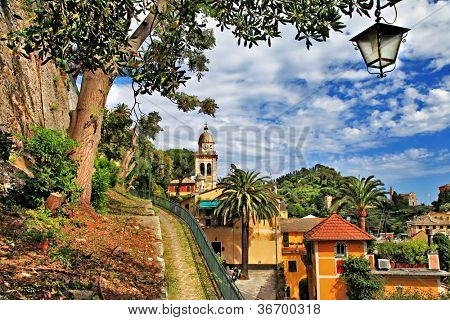 resimsel Portofino - lüks Köyü Ligurya Coast, İtalya