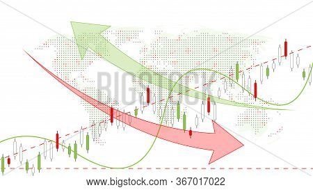Stock Market Background Or Forex Trading Business Graph Chart For Financial Investment Concept. Busi