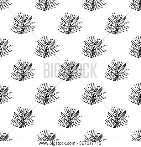 Floral Seamless Pattern. Isolated On White Background. Vector Stock Illustration.