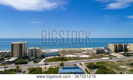 Aerial View Of Perdido Key Beach In Pensacola, Florida