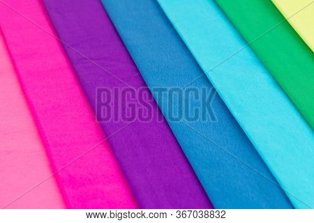 Colorful Crepe Papers Texture As A Background.