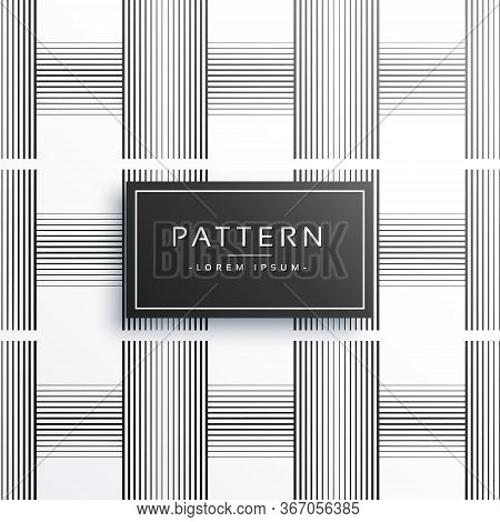 Geometric Black Verticle And Horizontal Lines Pattern Design
