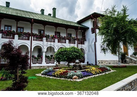 Neamt, Romania - June 31, 2019: Agapia Orthodox Monastery. Agapia Village.