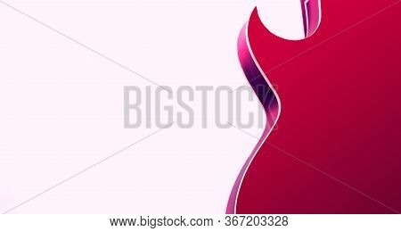 Pink Electric Rock Guitar Smooth Shape With Sharp Tenon Silhouette