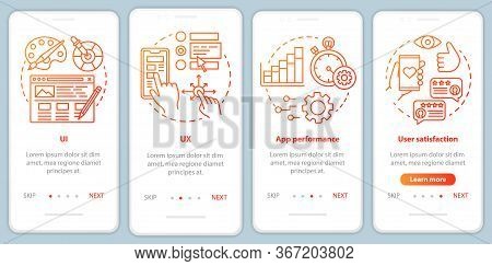 Software Development Onboarding Mobile App Page Screen Vector Template. Application Programming. Wal