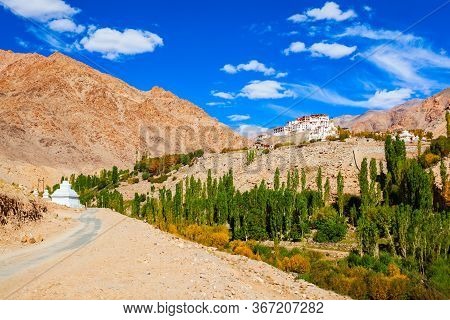 Likir Monastery Or Gompa In Likir Village Near Leh In Ladakh, North India