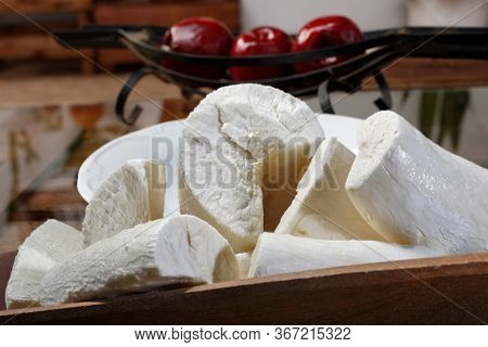 Fresh cassava with peel, Brazilian food          