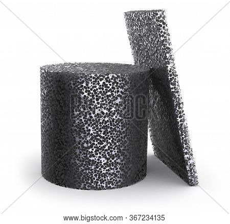 Metal Foam Isolated On White. 3d Rendering
