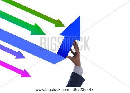 Economic recovery concept with the line charts