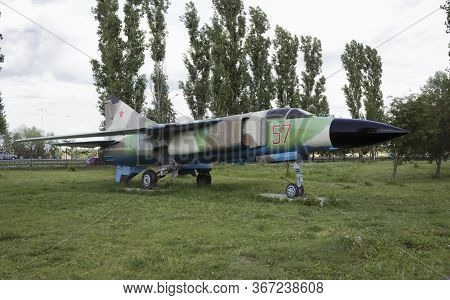 Nizhny Novgorod, Russia - Jul 19 2015:  Soviet Supersonic Fighter-bomber Mig-23, Built In The Sixtie