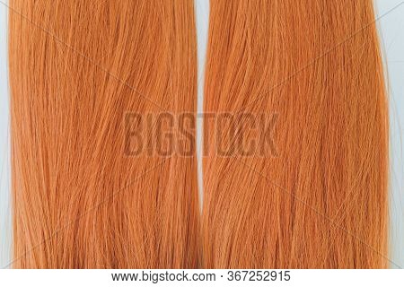 Hair Salon, Beauty Spa. Procedure Of Hair Extensions.