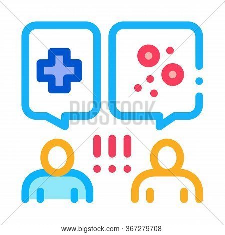 Reception At Dermatologist Doctor Consultation Icon Vector. Reception At Dermatologist Doctor Consul