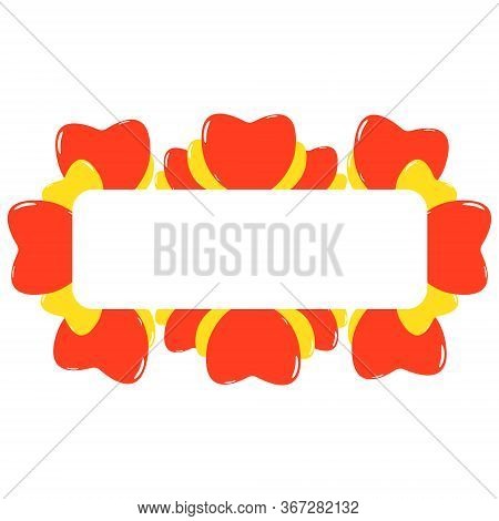 Colourful Vector Frame With Balloons. Invitation Border.