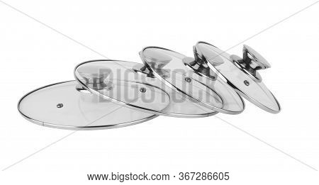Lids For Pots Isolated On White Background