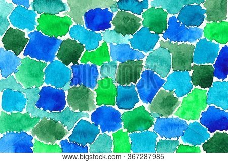 Abstract Hand Drawn Watercolor Background. Spots Watercolor Background.