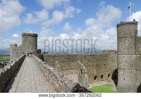 Harlech, North Wales, Uk: Jun 3, 2017: Harlech Castle Was Built By King Edward I During His Invasion