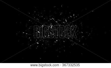 White Noise On Black Backround, Space Panorama, Vector