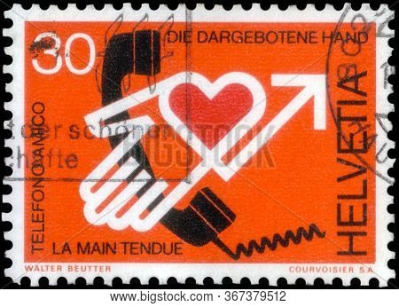 Saint Petersburg, Russia - May 05, 2020: Postage Stamp Issued In The Switzerland With The Image Of T