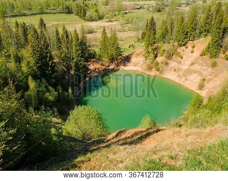 Sea Eye Lake With Turquoise Water In The Republic Of Mari El, Russia.