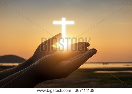 Human Hands Open Palm Up Worship. Eucharist Therapy Bless God Helping Repent Catholic Easter Lent Mi