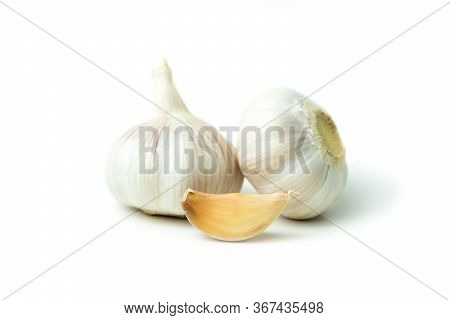 Isolated Garlic (allium Sativum) Has Many Medicinal Properties And Can Be Used For Ingredient Food. 