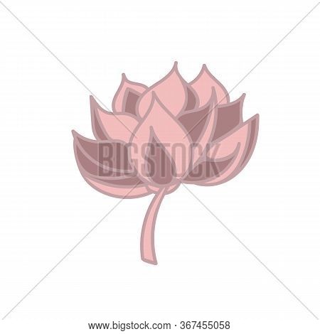 Lotus Seamless Pattern Flower In Vintage Style. Vector Vintage Illustration. Soft And Pastel Color. 