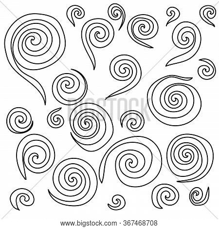 Doodle Vector Elements Spirals And Curls For Creativity And Design
