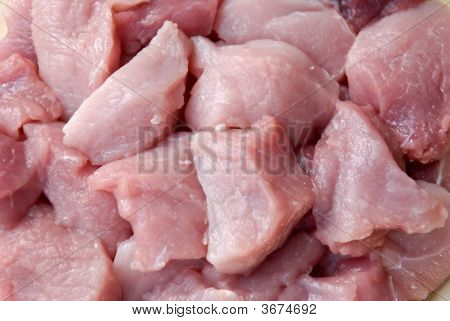 Cube de porc cru