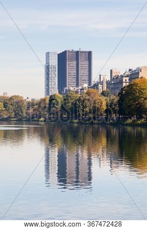 New York City - October 22:  The View Across The Jackie Onassis Reservoir In Central Park, New York 