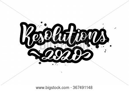 Vector Calligraphy Stock Illustration Isolated On White Background.