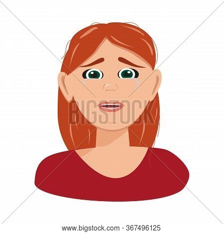 Flat Vector Character Illustration. Tired Woman, Sleepy Mood, Weak Health, Mental Exhausted, Vector 