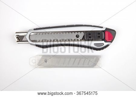 Carpet Knife With Blades On White Background