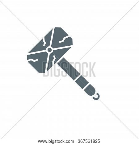 Gaming Hammer Vector Icon Symbol Game Isolated On White Background