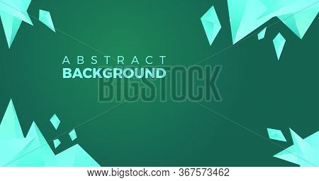 Abstract Background With Shiny Triangle In Green