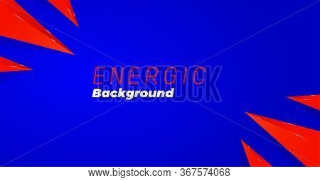 Abstract Background With Orange Triangle In Navy
