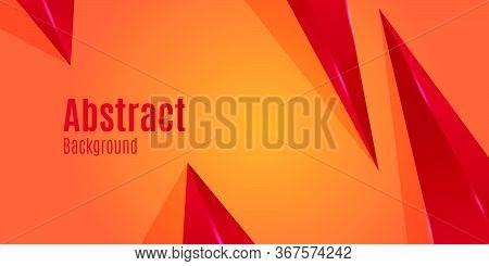 Aesthetic Abstract Background Triangle Red In Yellow