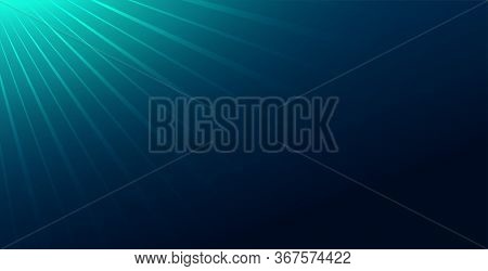 Abstract Blue Background With Light Rays Falloff