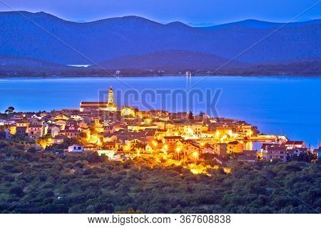 Murter Island. Mediterranean Town Of Betina Evening View, Island Of Murter, Dalmatia Region Of Croat